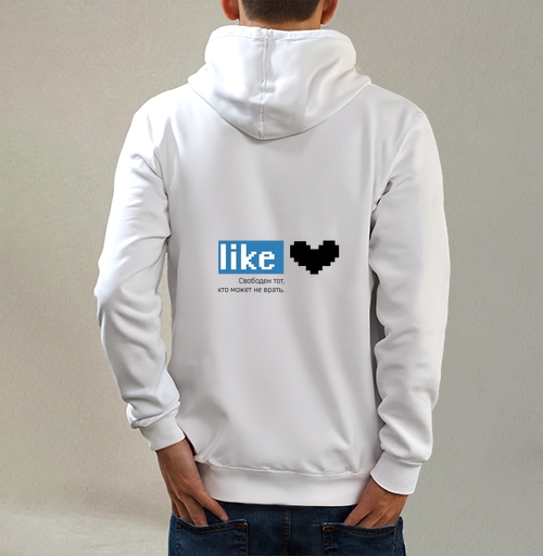 Фотография футболки Пиксельная икона Like с философским посланием