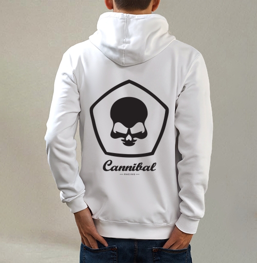 Фотография футболки Эмблема Cannibal Racing с черепом в стиле тату