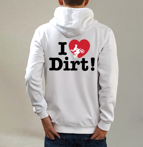 Фотография футболки Футболка I ❤️ Dirt – страсть к мотокроссу и грязи