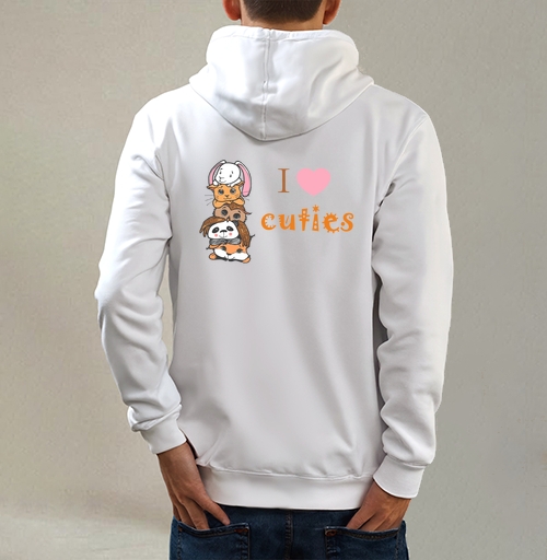 Фотография футболки Мягкие милые животные «I ❤️ CUTIES» для детей