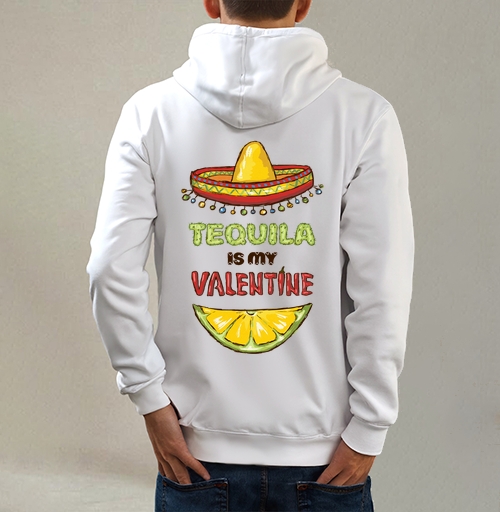Фотография футболки Открытка «Tequila is my Valentine» с юмором