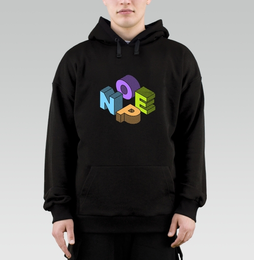 Фотография футболки Яркая 3D-композиция NOPE с дерзким отказом