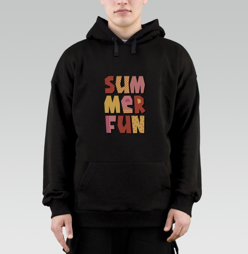 Фотография футболки Летние забавы теплые цвета летний текст summer fun