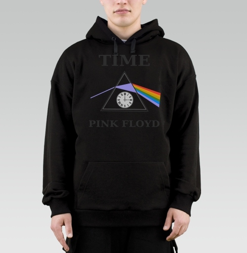 Фотография футболки Преобразование света через время с часами Pink Floyd