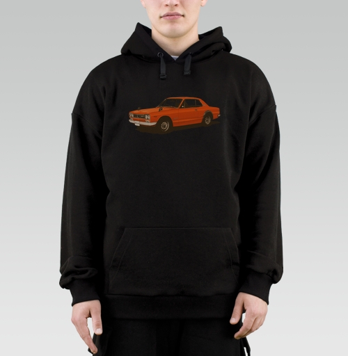 Фотография футболки Nissan Skyline GT-R Хакосука в оранжевом цвете
