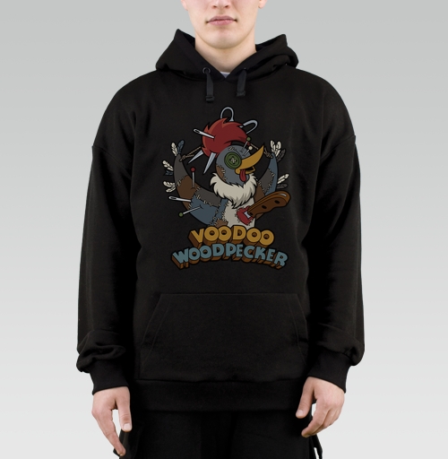 Фотография футболки Voodoo Woodpecker Вуду дятел мультяшная стилизованная иллюстрация