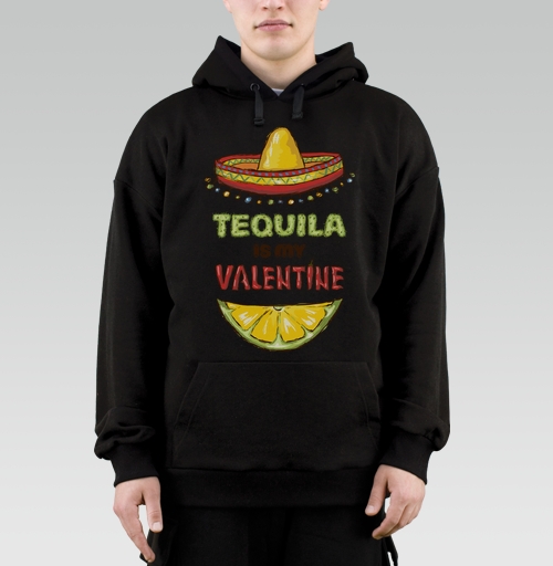 Фотография футболки Открытка «Tequila is my Valentine» с юмором