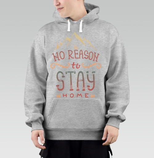 Фотография футболки Вдохновляющая иллюстрация NO REASON to STAY HOME