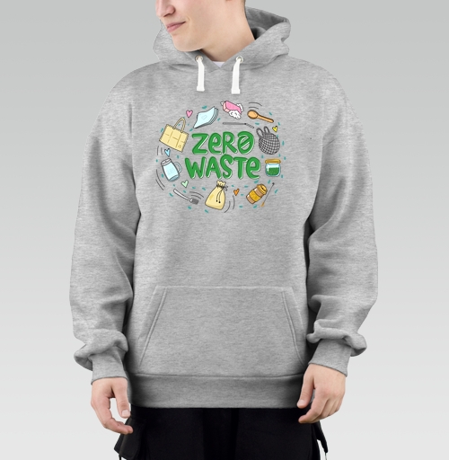 Фотография футболки Экологичный коллаж zero waste с яркими акцентами