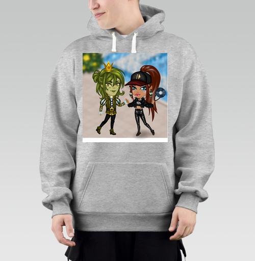 Фотография футболки Встреча фэнтези персонажа с современной модой на улицах