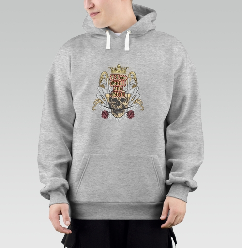 Фотография футболки Любовь череп девушки и розы