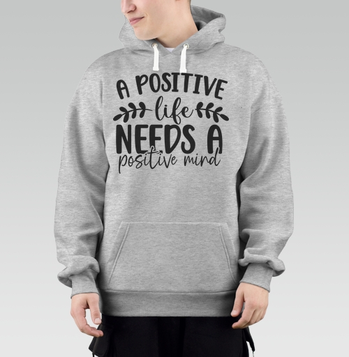 Фотография футболки Positive Life Needs Positive Mind Позитивная Жизнь Требует Позитивного Разума