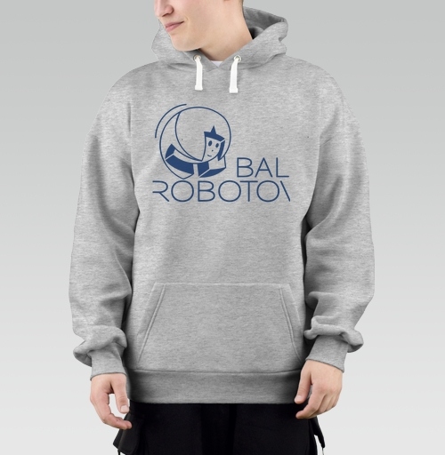 Фотография футболки Ретро робот парит в синем с красным Bal Robotov