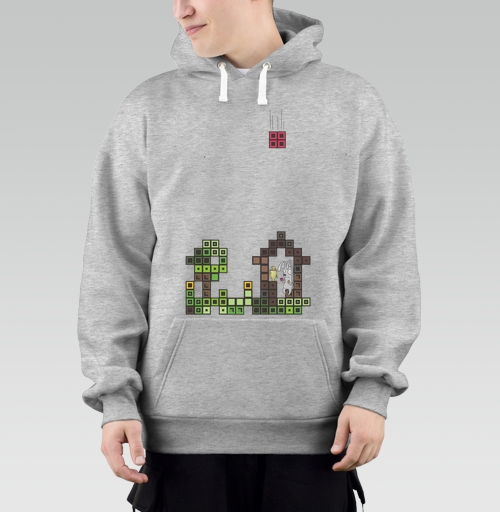 Фотография футболки Tetris Rabbit – Тетрисный кролик сохраняет уют пока весь мир рушится