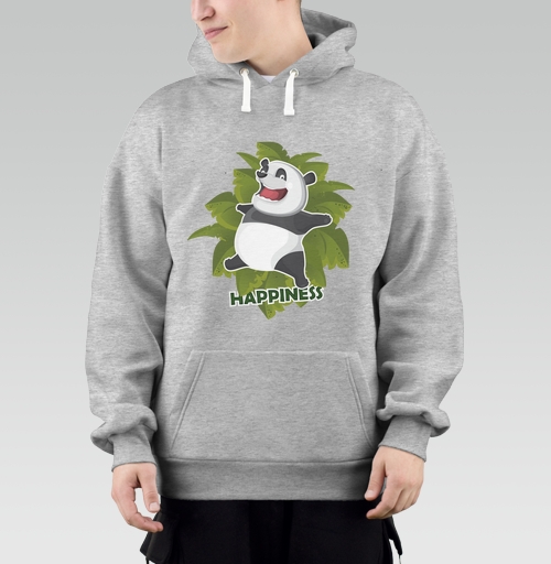 Фотография футболки Радостная панда в прыжке / Joyful Panda HAPPINESS Счастье Радость