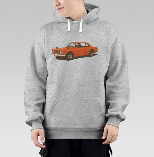 Фотография футболки Nissan Skyline GT-R Хакосука в оранжевом цвете