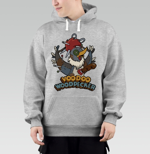Фотография футболки Voodoo Woodpecker Вуду дятел мультяшная стилизованная иллюстрация
