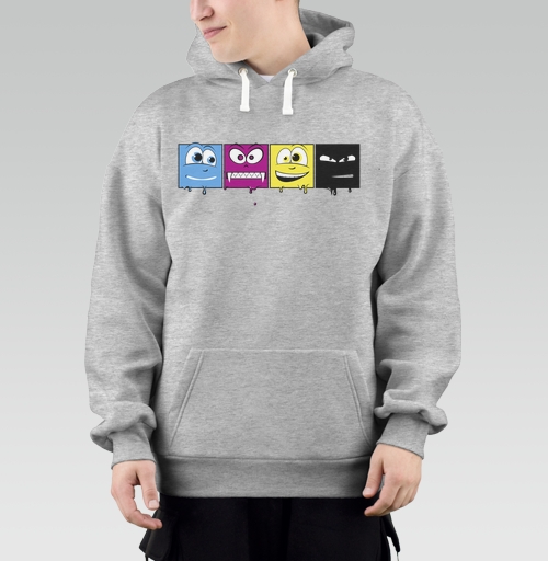 Фотография футболки CMYK faces / Лица CMYK