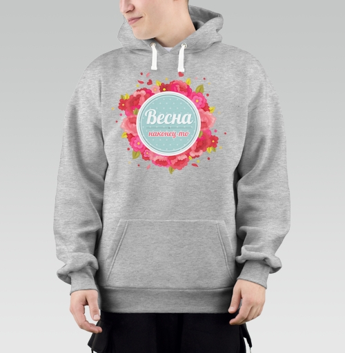 Фотография футболки Весенний букет с надписью «Весна наконец-то»