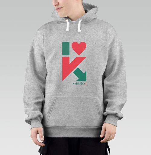 Фотография футболки Стильный логотип I love Kaspersky с сердцем и стрелкой