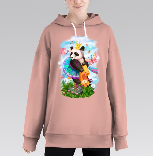Фотография футболки Милая панда на лошадке
