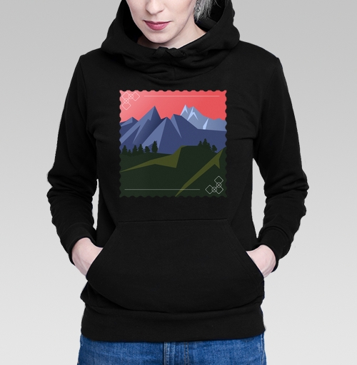 Фотография футболки Закат в горах