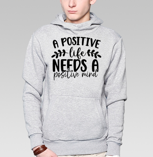 Фотография футболки Positive Life Needs Positive Mind Позитивная Жизнь Требует Позитивного Разума