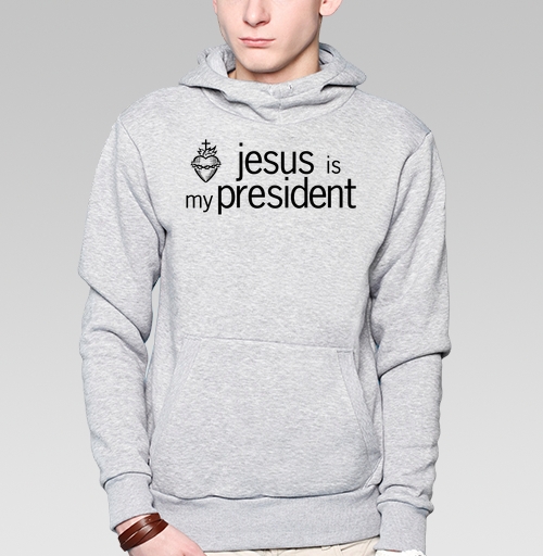 Фотография футболки Jesus Is My President Иисус Мой Президент черно белая графика