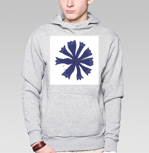 Фотография футболки Синий абстрактный цветок лента синие оттенки