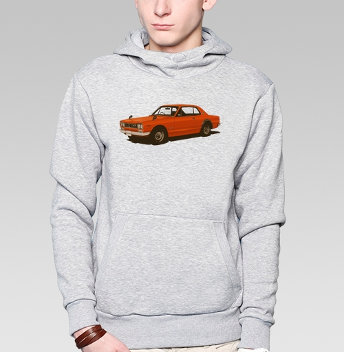 Фотография футболки Nissan Skyline GT-R Хакосука в оранжевом цвете