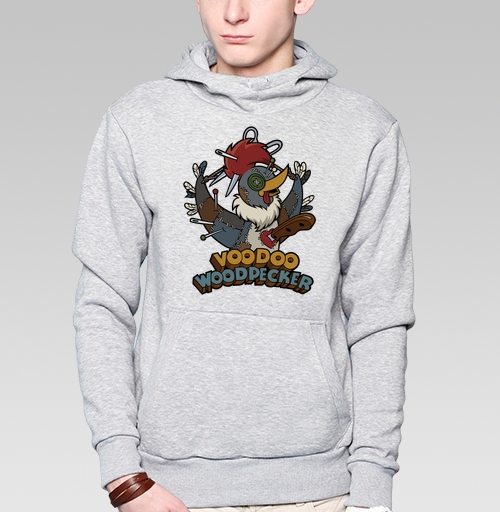 Фотография футболки Voodoo Woodpecker Вуду дятел мультяшная стилизованная иллюстрация