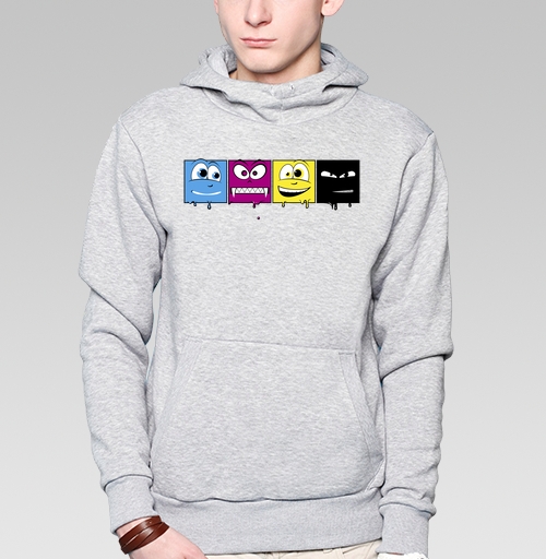Фотография футболки CMYK faces / Лица CMYK