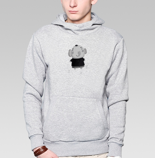 Фотография футболки Антропоморфный слон в футболке с бабочкой